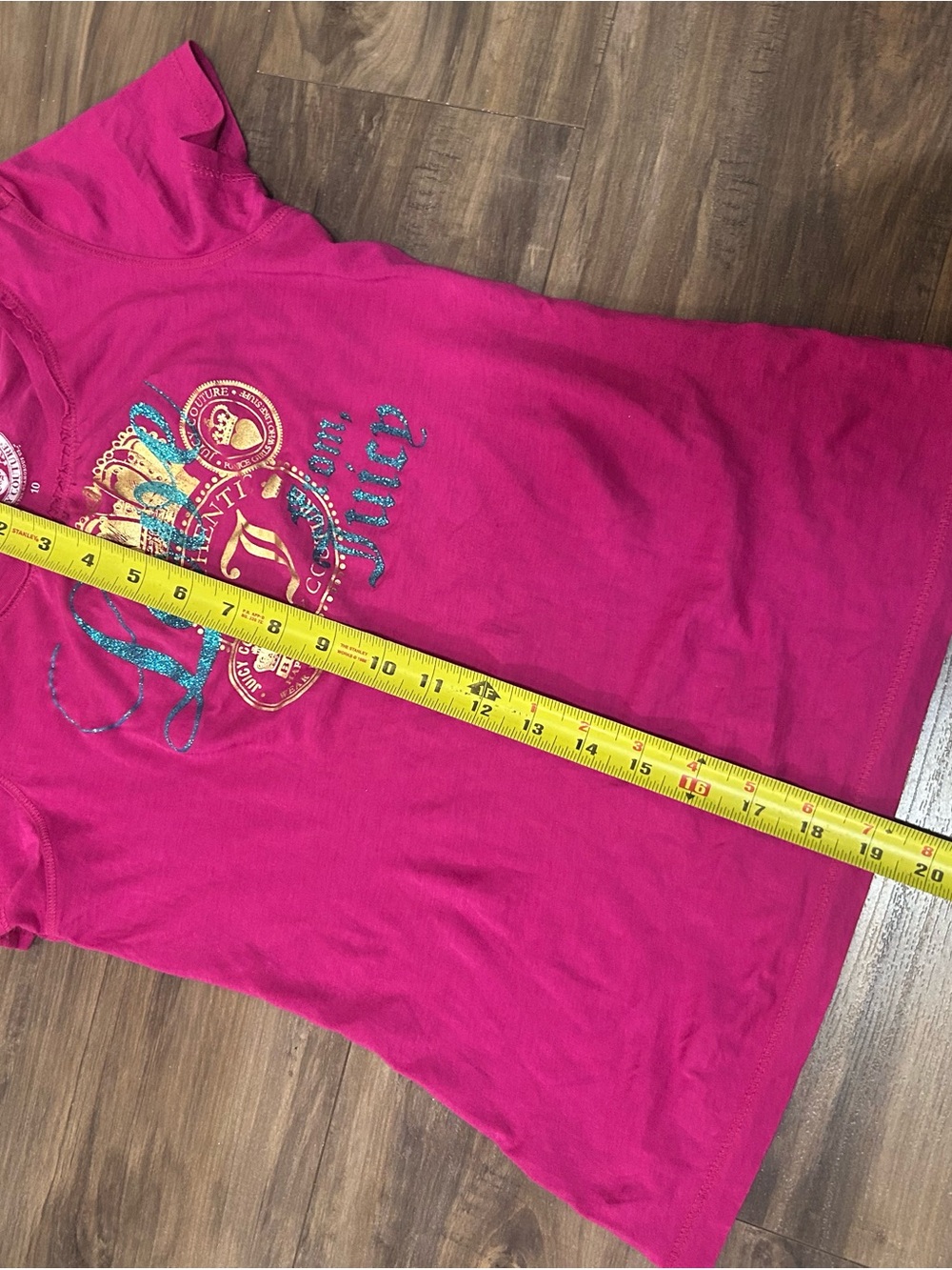 Juicy Couture Hot Pink Short Sleeve Logo Tee - Picture 3 of 4